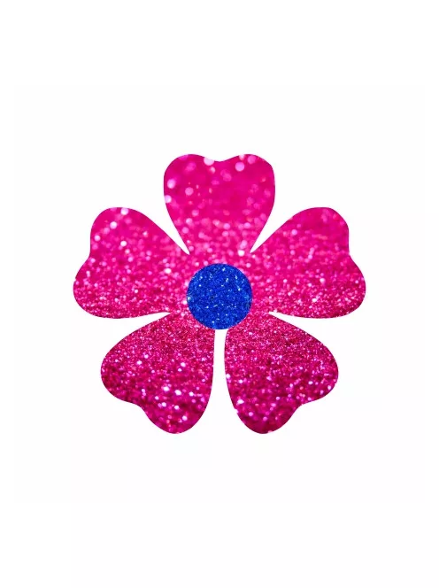 KiviArt 4x4cm Csillámtetoválás sablon 13 virág 