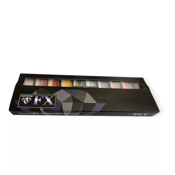 Diamond FX Velvet Dream csíkos arcfesték paletta 10x10g, professzionális "one stroke" festék lágy, bársonyos árnyalatokkal, bőrbarát