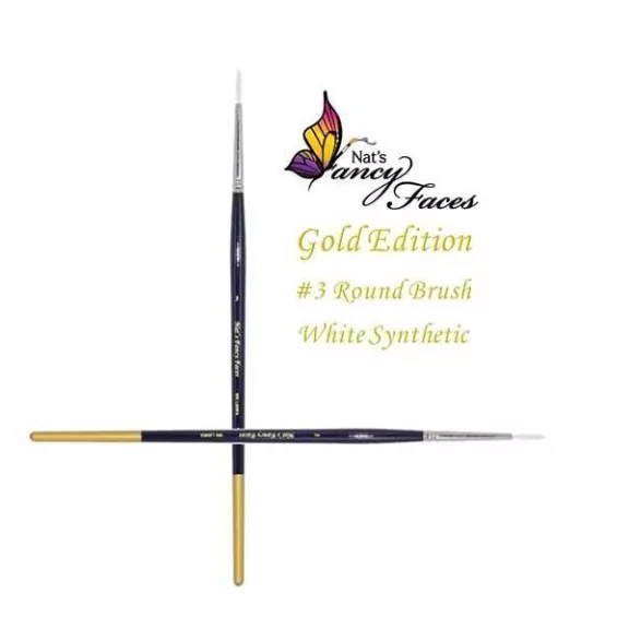 Nat's Fancy kerek #3 arcfestő ecset Gold Edition
