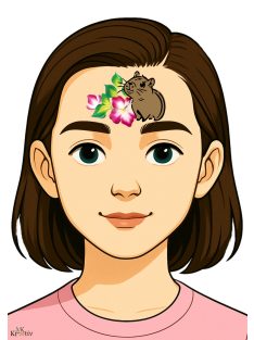 Capybara arcfestő és testfestő sablon / stencil, cuki vízidisznó mintával