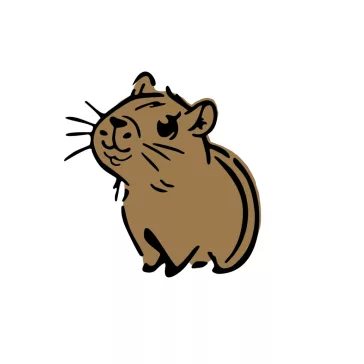 Capybara arcfestő és testfestő sablon / stencil, cuki vízidisznó mintával