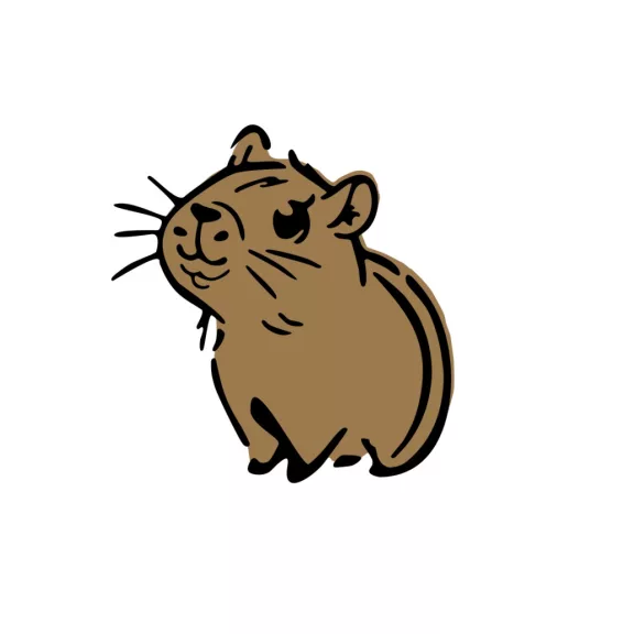 Capybara arcfestő és testfestő sablon / stencil, cuki vízidisznó mintával