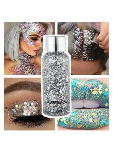   Laura Serna Chunky face and Body glitter gel - Holografikus ezüst