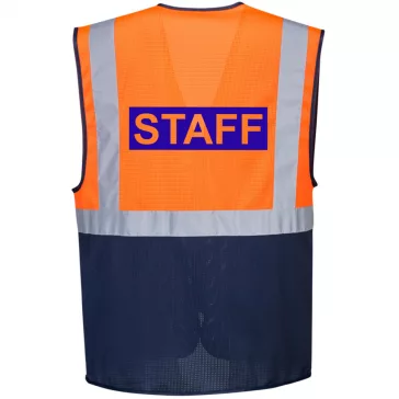   Vezetői Kéttónusú láthatósági mellény - STAFF felirattal