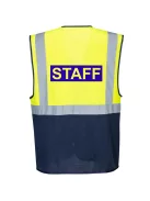 Vezetői Kéttónusú láthatósági mellény - STAFF felirattal