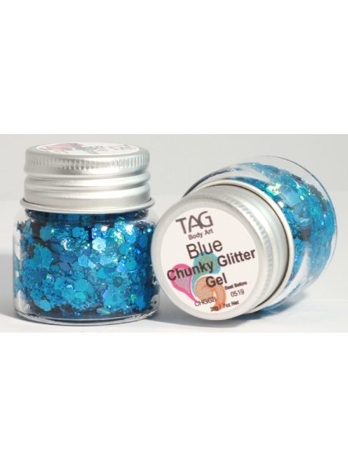 TAG Chunky Glitter Gel Blue - kék 20gr