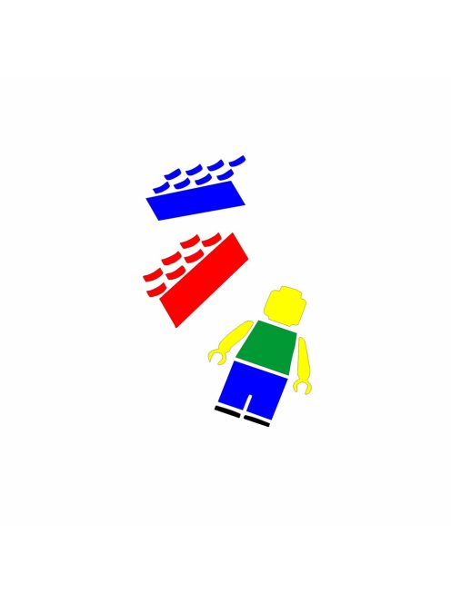 Arc és testfestő sablon - Lego építőkocka