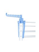 Nagy teherbírású összecsukható szárnyas ruhaszárító állvány fehér színben.