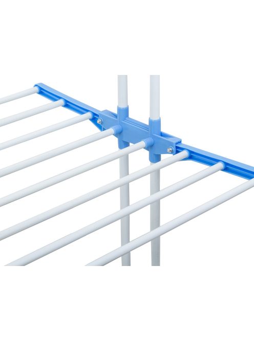 Nagy teherbírású összecsukható szárnyas ruhaszárító állvány fehér színben.