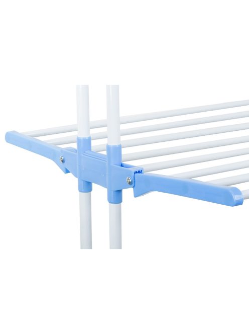 Nagy teherbírású összecsukható szárnyas ruhaszárító állvány fehér színben.