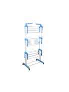 Nagy teherbírású összecsukható szárnyas ruhaszárító állvány fehér színben.