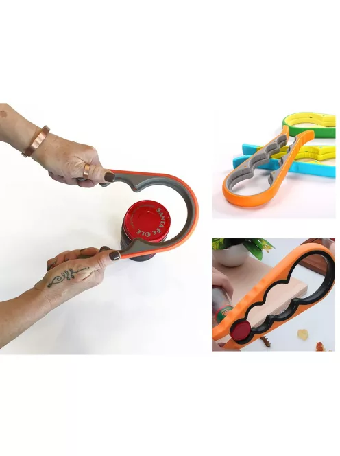 4 az 1-ben univerzális üveg és palack kupaknyitó piros színben