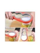 4 az 1-ben univerzális üveg és palack kupaknyitó piros színben