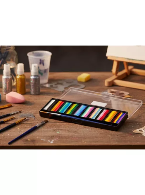 Diamond FX Fairytales csíkos arcfesték paletta 10x10g, professzionális "one stroke" festék mesebeli, tündéres árnyalatokkal, bőrbarát