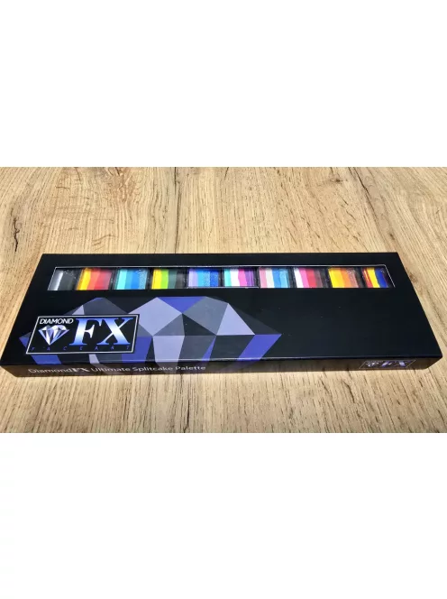 Diamond FX Fairytales csíkos arcfesték paletta 10x10g, professzionális "one stroke" festék mesebeli, tündéres árnyalatokkal, bőrbarát
