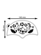 Stitch (Lilo és Stitch) homlokmintás arcfestő sablon 8x14 cm, tartós lézervágott stencil