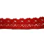 Csipke 100% pamut 3 cm-es piros 2