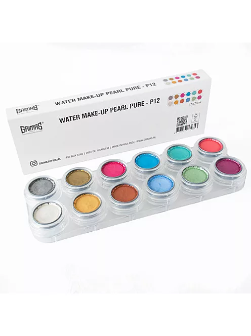 Grimas Water Pearl Pure Paletta P12 gyöngyházfényű arcfesték