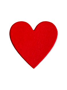 Dekorgumi szív forma 3 cm 10db/cs