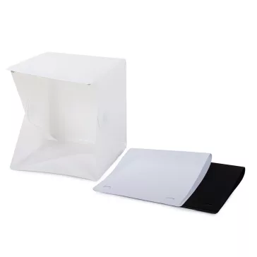 Árnyékmentes Fotóbox 20 LED-del - Mini Studio Termékfotózáshoz (24x22x24 cm)
