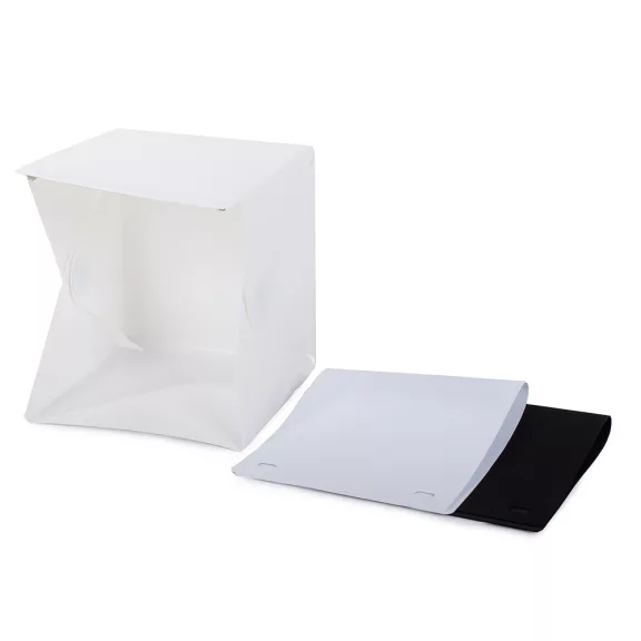 Árnyékmentes Fotóbox 20 LED-del - Mini Studio Termékfotózáshoz (24x22x24 cm)