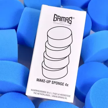 4 darab kék Grimas arcfestő sminkszivacs 60×30 mm