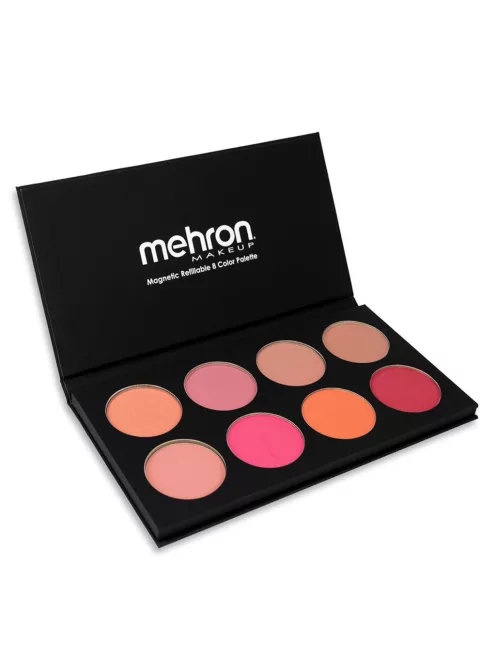 Mehron CHEEK Powder Palette – 8 Színű Púderpirosító Paletta, matt finis, kontúrozáshoz