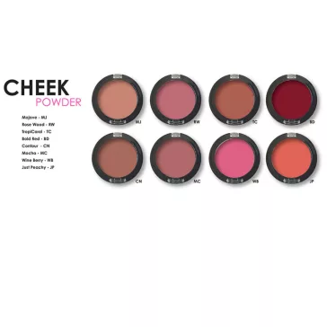 Mehron CHEEK Powder Palette – 8 Színű Púderpirosító Paletta, matt finis, kontúrozáshoz