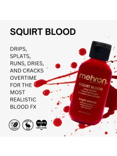 Mehron Squirt Blood Bright Arterial – professzionális víz alapú SFX vér (60 ml)
