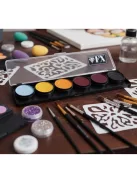 Diamond FX BEAST 6 színű arcfesték készlet 6x10g, professzionális vízbázisú festék, állatias és karakteres színek, Halloweenre, bőrbarát