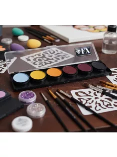 Diamond FX BEAST 6 színű arcfesték készlet 6x10g, professzionális vízbázisú festék, állatias és karakteres színek, Halloweenre, bőrbarát