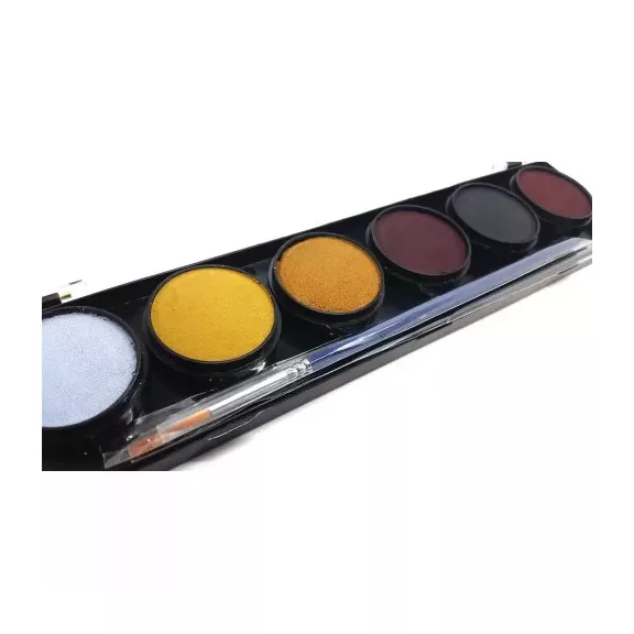 Diamond FX BEAST 6 színű arcfesték készlet 6x10g, professzionális vízbázisú festék, állatias és karakteres színek, Halloweenre, bőrbarát