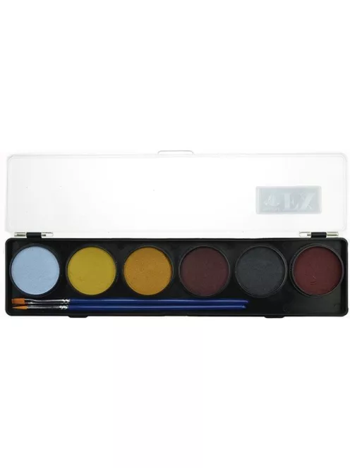 Diamond FX BEAST 6 színű arcfesték készlet 6x10g, professzionális vízbázisú festék, állatias és karakteres színek, Halloweenre, bőrbarát