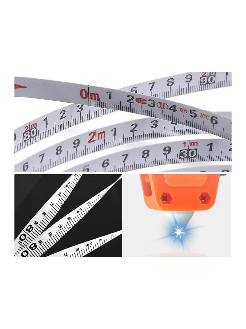 30 méteres mérőszalag üvegszálas feltekerhető kivitel