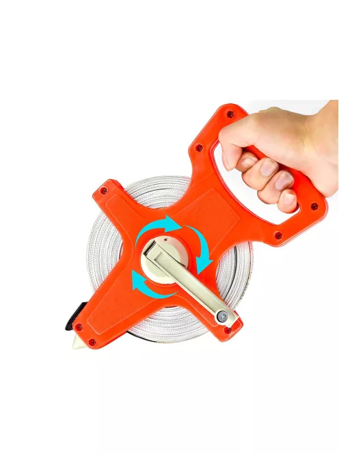 30 méteres mérőszalag üvegszálas feltekerhető kivitel