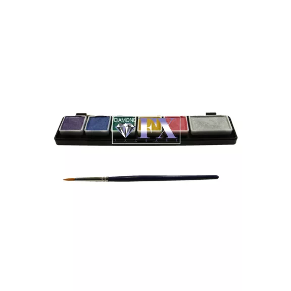 Diamond FX Metál Arcfesték Mini Paletta – 6 Szín - Extra Small