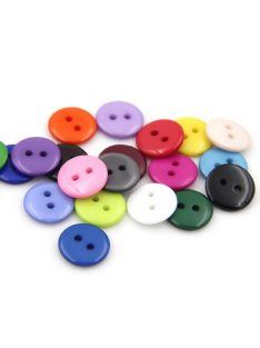 Kerek műanyag gomb 12 mm - több színben