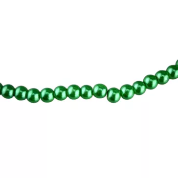 Viaszgyöngy füzér, mohazöld 80cm (6 mm szemek)