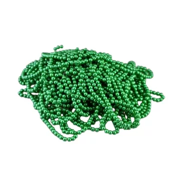 Viaszgyöngy füzér, mohazöld 80cm (6 mm szemek)