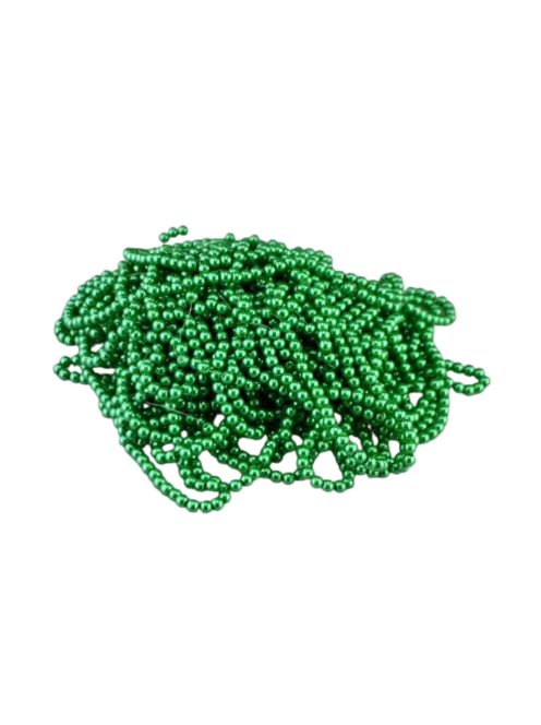 Viaszgyöngy füzér, mohazöld 80cm (6 mm szemek)