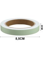 2 cm széles fluoreszkáló szalag, sötétben világító öntapadós vinil fólia 3 méter hosszban, menekülési útvonal jelöléséhez