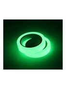 2 cm széles fluoreszkáló szalag, sötétben világító öntapadós vinil fólia 3 méter hosszban, menekülési útvonal jelöléséhez