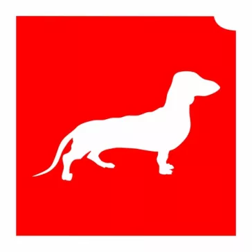 KiviArt 4x4cm Csillámtetoválás sablon 15 Tacskó kutya 