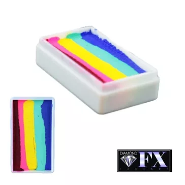 Diamond FX uv-neon csíkos arcfesték - Real Rainbow (28g)