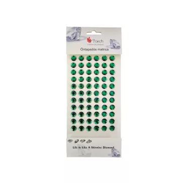 Strasszkő 10 mm Smaragd zöld 66db/cs