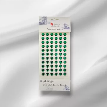 Strasszkő 10 mm Smaragd zöld 66db/cs