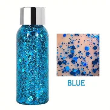 Laura Serna Chunky face and Body glitter gel - Kék