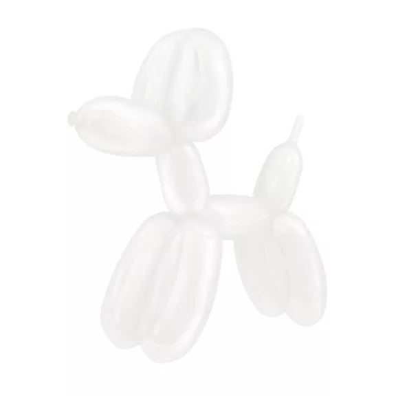 Átlátszó matt 260-as modellező latex lufi 50 db 150 cm