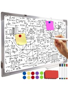Maaleo 60x40cm-es szárazon törölhető mágneses falitábla, filctollakkal, mágnesekkel és szivaccsal irodai vagy otthoni használatra