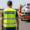 Autómentés feliratú láthatósági mellény, neon sárga fényvisszaverő biztonsági mellény, autómentő munkavédelmi felszerelés